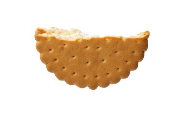 Beyaz üzerine izole edilmiş lezzetli sandviç kurabiyesi.