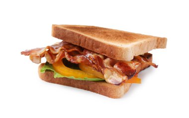 Pastırmalı ve dolmalık biberli lezzetli sandviç.