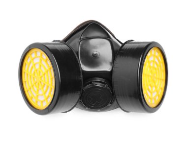 Yarım maske solunum cihazı beyaza izole edildi