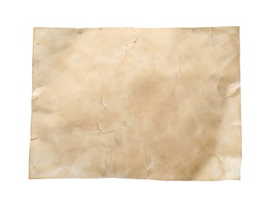 Beyaz üzerine izole edilmiş eski parşömen kağıtları