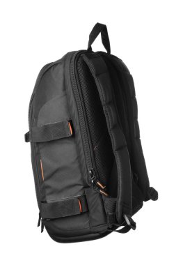 Kamera için sırt çantası beyaza izole edilmiş. Profesyonel aksesuar.