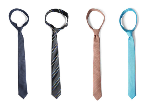 Много различных связей изолированы на белом, набор