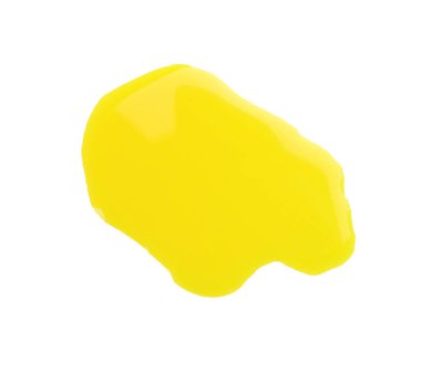 Beyaz üzerine izole edilmiş sarı yazıcı mürekkebi