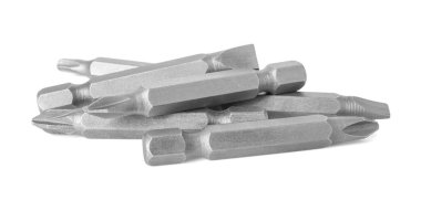 Beyazda izole edilmiş tornavida için çok farklı parçalar