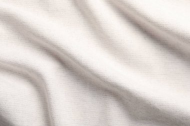 Arkaplan olarak bej kumaşın dokusu, üst görünüm