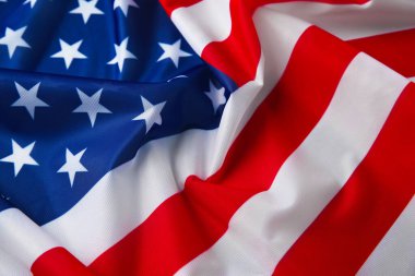 Arka plan olarak ABD bayrağı, üst görünüm