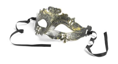 Güzel bir karnaval maskesi beyazda izole edilmiş