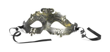 Güzel bir karnaval maskesi beyazda izole edilmiş