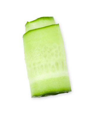 Beyaz manzaralı, taze salatalık dilimi.