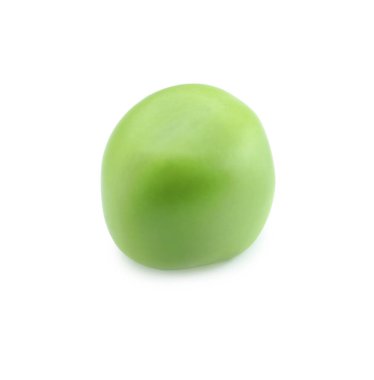 Bir taze yeşil bezelye beyazı izole edilmiş.