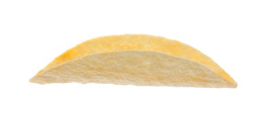 One tasty potato chip isolated on white