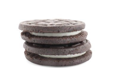 İki lezzetli sandviçli kurabiye.