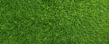 Arkaplan olarak yeşil yapay çimen, pankart tasarımı