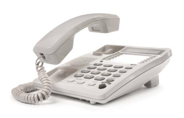 Bir telefon beyaza izole edilmiş. Modern teknoloji