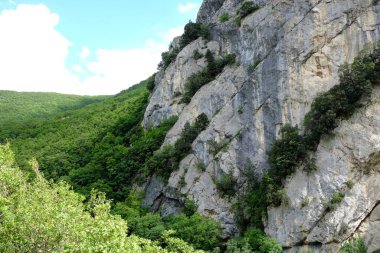 Dağlardaki kayalık uçurum manzarası