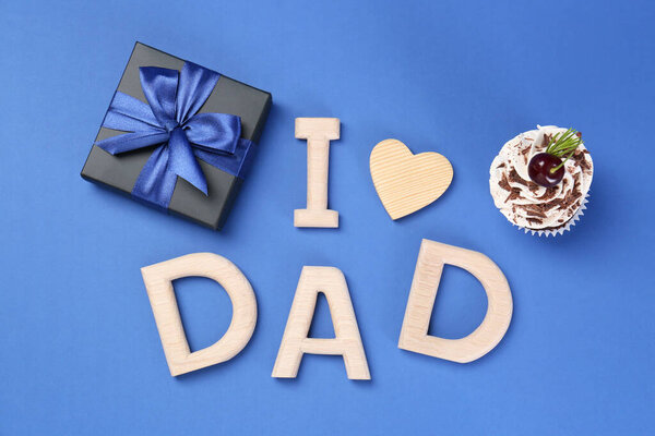 Feliz Día Del Padre Frase Encanta Papá Hecho Con Letras — Foto de Stock