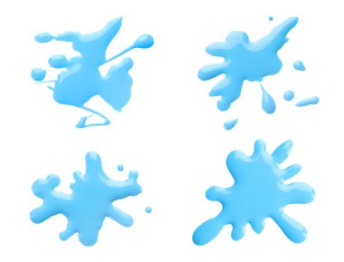 Beyaz arkaplanda siyanür yazıcı mürekkebi var. Üst görünüm