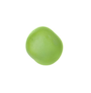 Bir taze yeşil bezelye beyazı izole edilmiş.