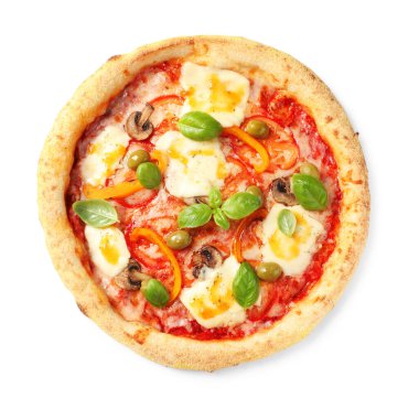 Lezzetli vejetaryen pizzası.