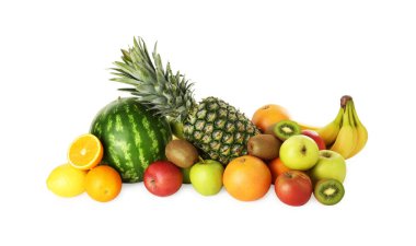 Birçok taze meyve beyaz üzerine izole edilmiştir.