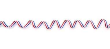 Hollanda bayrağı renginde şerit beyaz, üst görünümde izole edilmiş