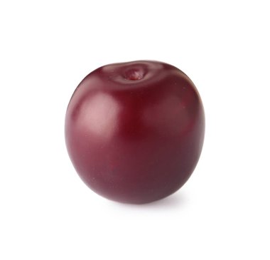 Taze olgun bir erik beyaza izole edilmiş.