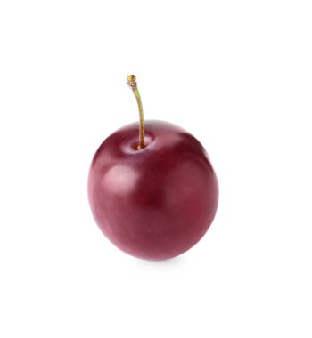 Taze olgun bir erik beyaza izole edilmiş.