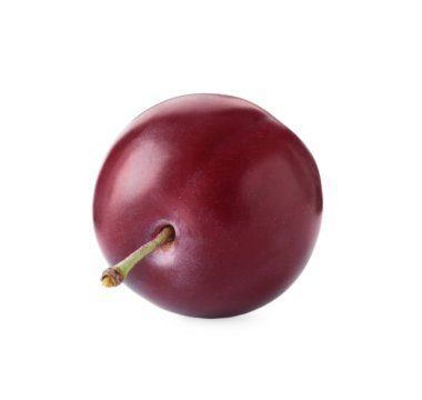 Taze olgun bir erik beyaza izole edilmiş.