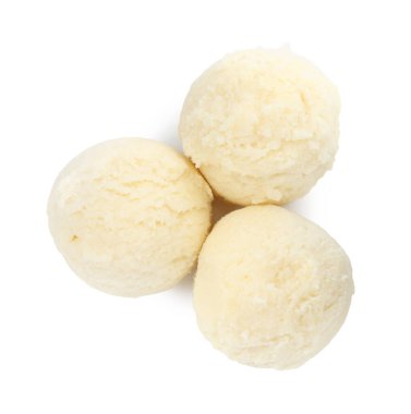 Karpuz şerbeti Scoops beyaz, üst manzara izole