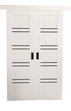 Yeni modern beyaz ahşap kapılar mağazada