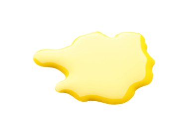 Beyaz üzerine izole edilmiş sarı yazıcı mürekkebi
