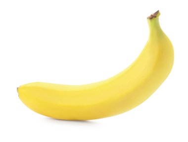 Lezzetli olgun muz meyvesi beyaza izole edilmiş.