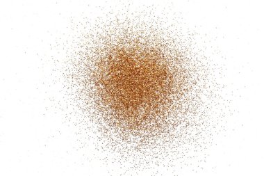 Parlak altın parıltı beyaz, üst manzara izole