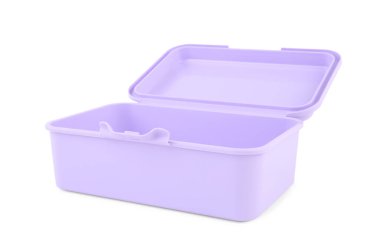 Bir plastik beslenme çantası beyaza izole edilmiş.