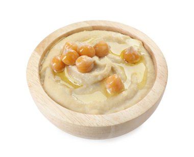 Zeytinyağı ve bezelye aromalı lezzetli humus.