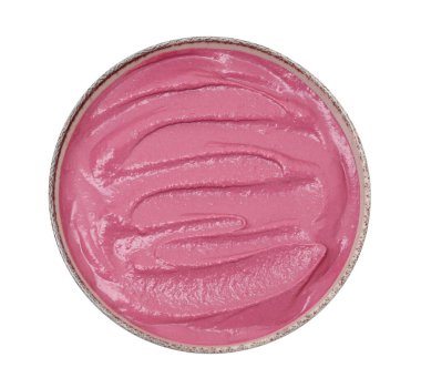 Lezzetli pancar humusu kasede izole edilmiş, beyaz manzaralı.