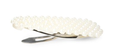 Güzel bijouterie. Beyaz üzerine izole edilmiş şık saç tokası