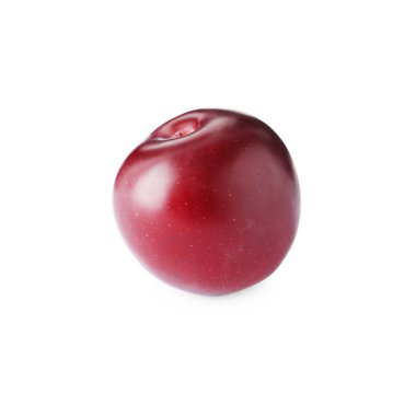 Taze olgun bir erik beyaza izole edilmiş.