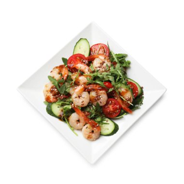 Sebzeli nefis karides salatası.