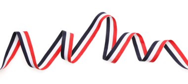 Yemen bayrağının renklerinde şerit beyaz, üst görünümde izole