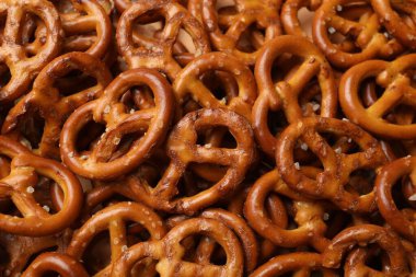 Arka plan olarak pek çok lezzetli kraker, üst manzara