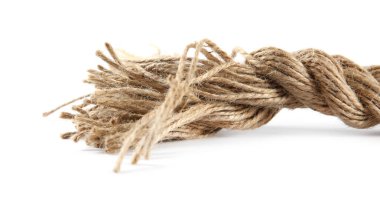 Beyaza bağlanmış kenevir ipi. Organik madde