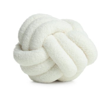 Beyaz düğümlü yumuşak bir yastık.