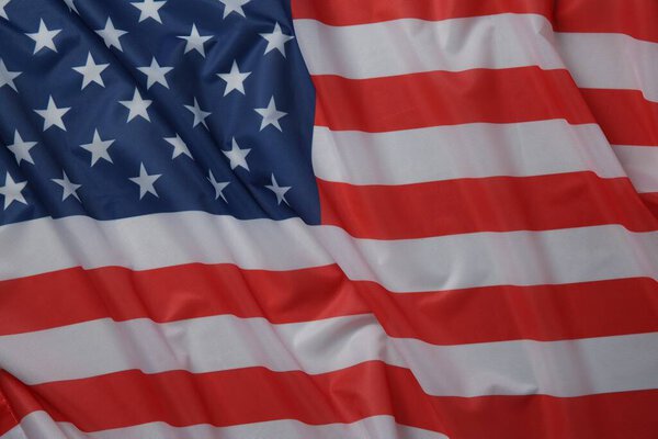 Флаг США в качестве фона, вид сверху