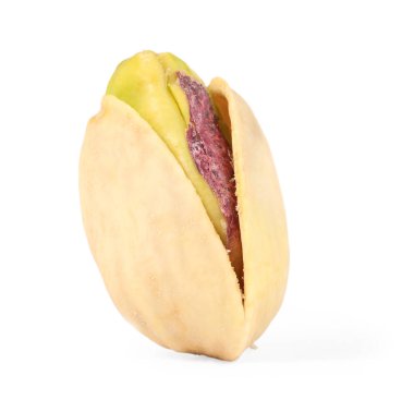 Lezzetli bir fıstıklı fıstık beyazda izole edilmiş.