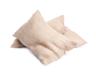 Bir grup çuval beyazı izole edilmiş