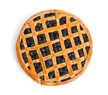 Beyaz yaban mersinli nefis ev yapımı turta.