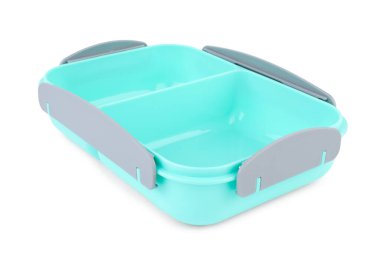 Bir plastik beslenme çantası beyaza izole edilmiş.