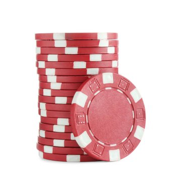 Poker oyunu. Kumarhane çipleri beyaz