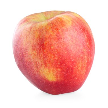 Beyaz üzerine izole edilmiş taze bir kırmızı elma.